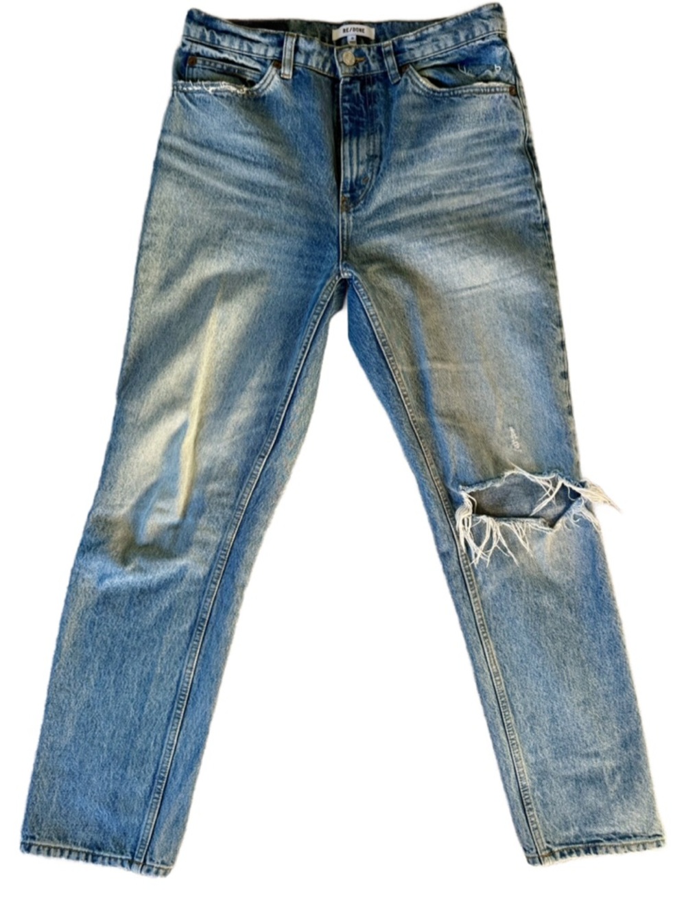 Re/Done 70s Straight Worn Medium Raf Jeans
